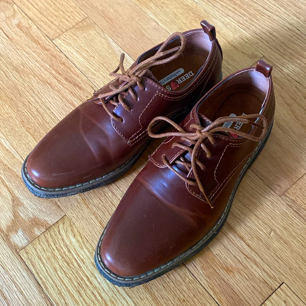 Boys Deer Stags Zander Memory Foam Oxfords